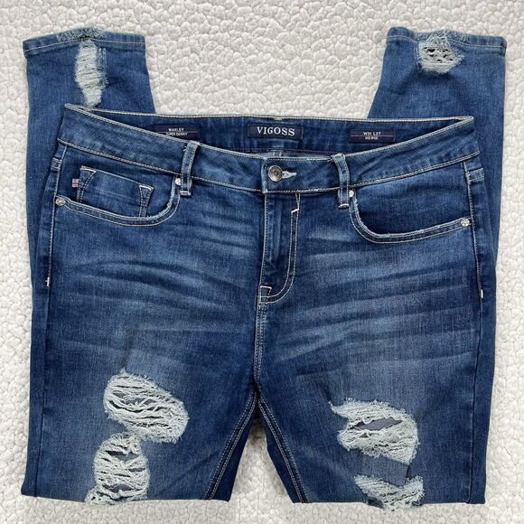 Vigoss Marley Super Skinny Women’s Jeans 31x27 (Actual 33x26) Y2K Modern Grunge - Picture 1 of 16
